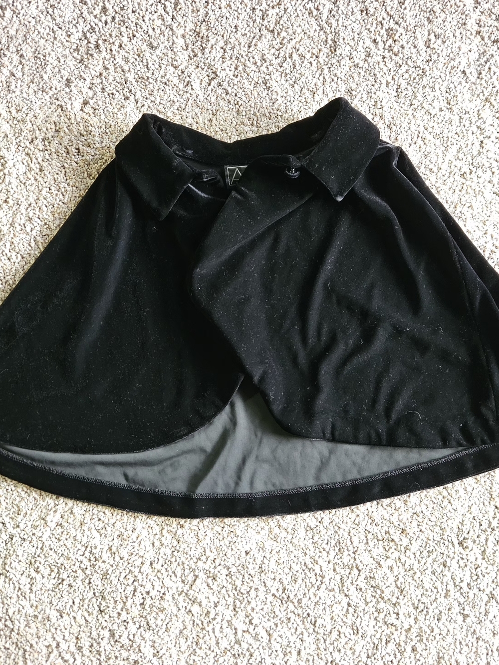 Alex Evenings Black Velvet Capelet